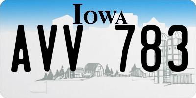 IA license plate AVV783