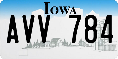 IA license plate AVV784