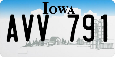 IA license plate AVV791