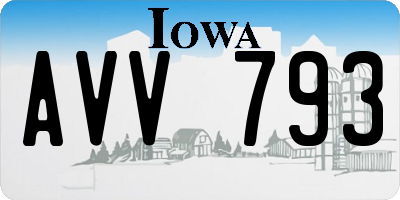 IA license plate AVV793