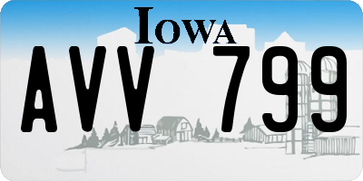 IA license plate AVV799