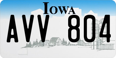 IA license plate AVV804