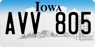 IA license plate AVV805