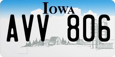 IA license plate AVV806