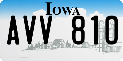 IA license plate AVV810