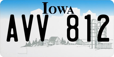 IA license plate AVV812