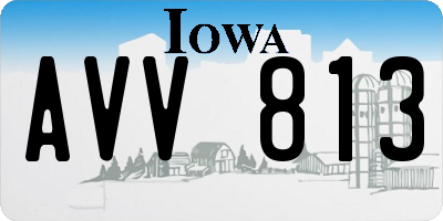 IA license plate AVV813