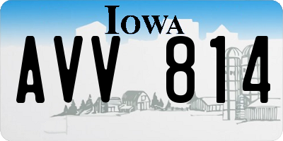 IA license plate AVV814