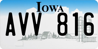 IA license plate AVV816