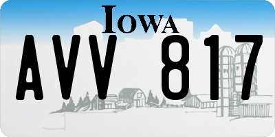 IA license plate AVV817