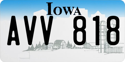 IA license plate AVV818