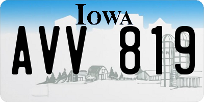 IA license plate AVV819