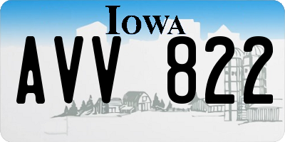 IA license plate AVV822