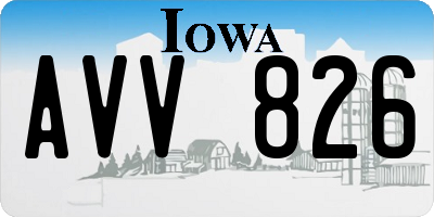 IA license plate AVV826