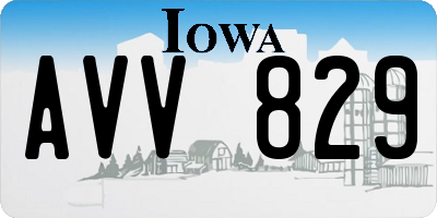 IA license plate AVV829