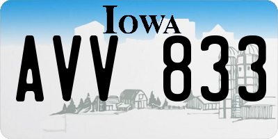 IA license plate AVV833