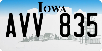IA license plate AVV835