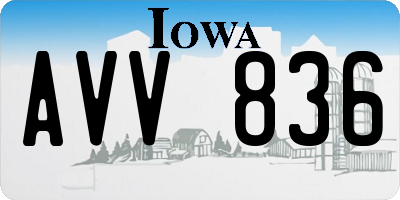 IA license plate AVV836