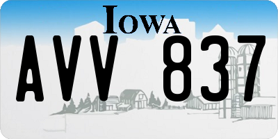 IA license plate AVV837