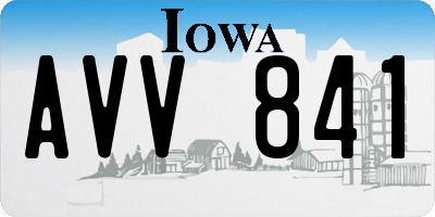 IA license plate AVV841