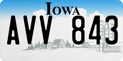 IA license plate AVV843