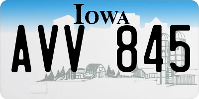 IA license plate AVV845