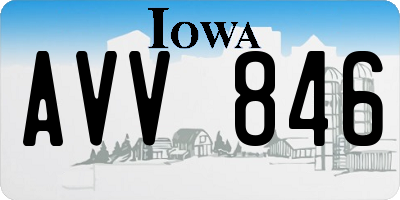 IA license plate AVV846