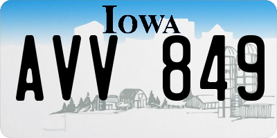 IA license plate AVV849