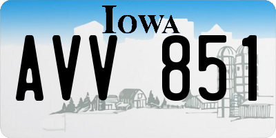 IA license plate AVV851