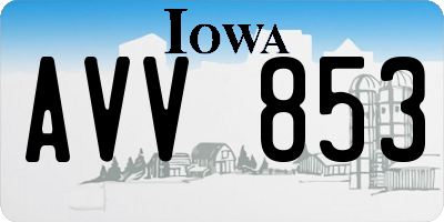 IA license plate AVV853
