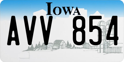 IA license plate AVV854