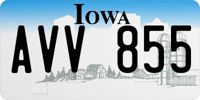 IA license plate AVV855