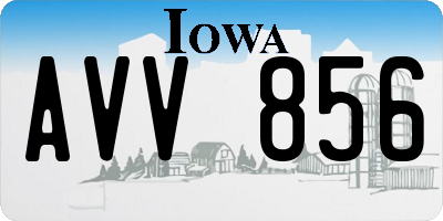IA license plate AVV856