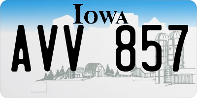 IA license plate AVV857
