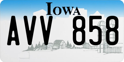 IA license plate AVV858