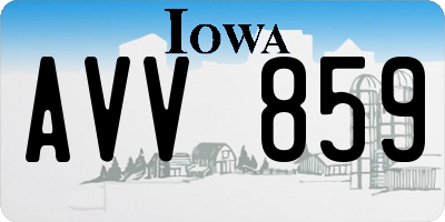 IA license plate AVV859