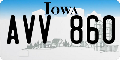 IA license plate AVV860