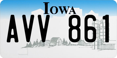 IA license plate AVV861