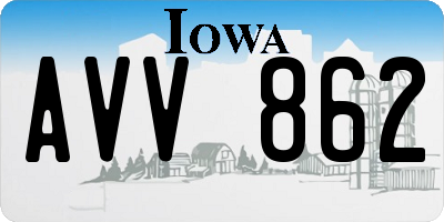 IA license plate AVV862