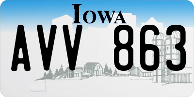IA license plate AVV863