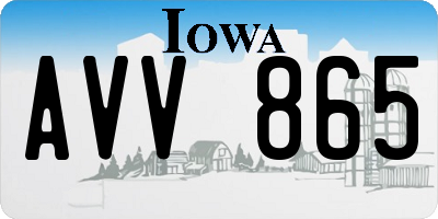 IA license plate AVV865