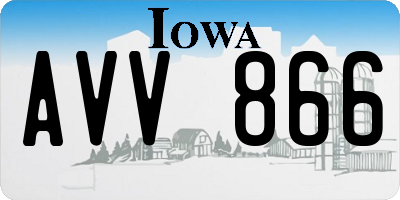 IA license plate AVV866