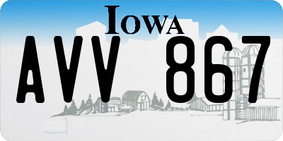 IA license plate AVV867