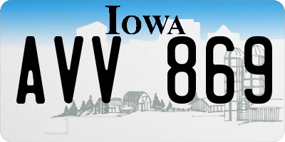 IA license plate AVV869