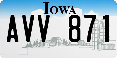 IA license plate AVV871