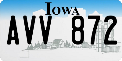 IA license plate AVV872