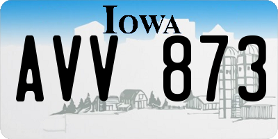 IA license plate AVV873