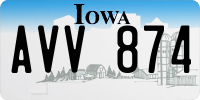 IA license plate AVV874