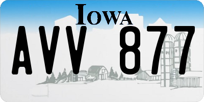 IA license plate AVV877