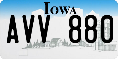 IA license plate AVV880